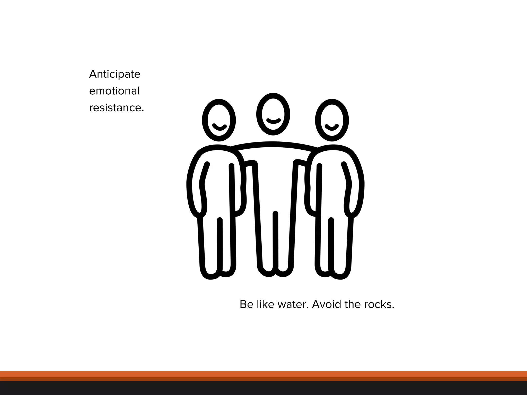 Anticipate 
emotional 
resistance. 
© 
2012, 
Asynchrony 
Solu2ons, 
Inc. 
All 
rights 
reserved. 
Be like water. Avoid the rocks. 
 