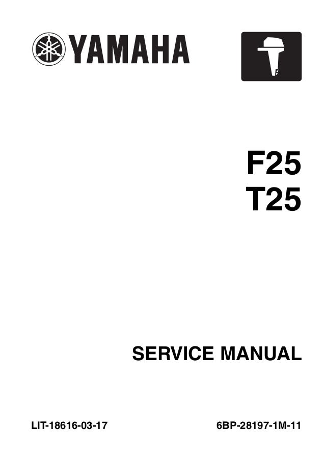 10 Yamaha T25a 25hp Outboard Service Repair Manual