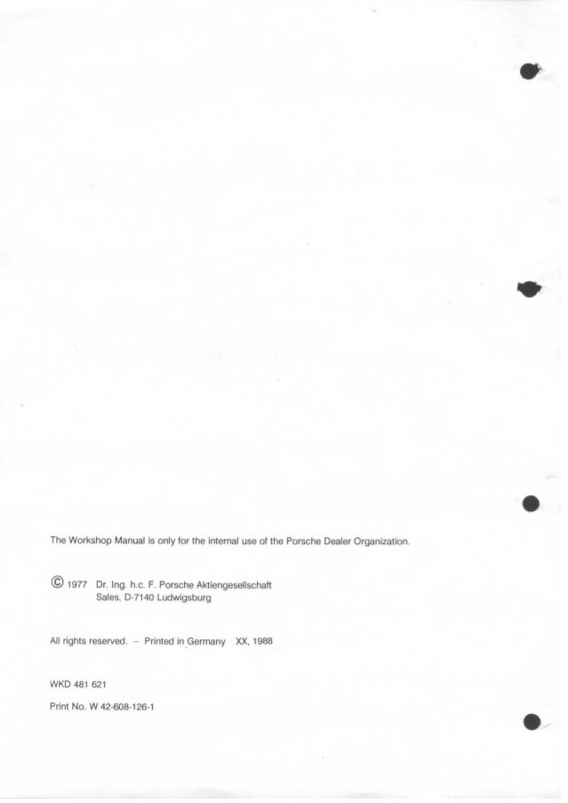 1978 Porsche 928 Service Repair Manual