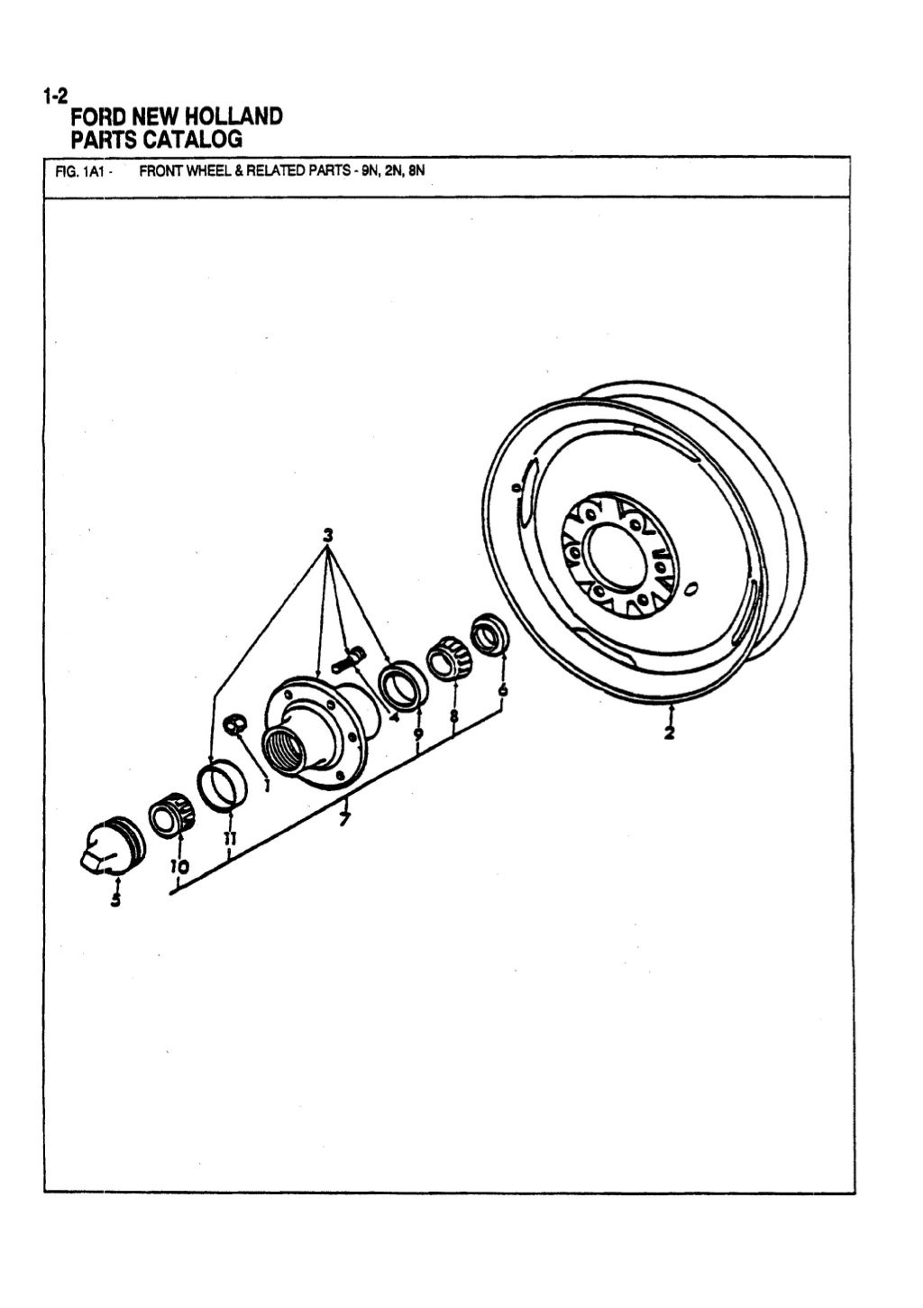 1942 Ford 9N 2N 8N Tractor Illustrated Master Parts Catalogue Manual