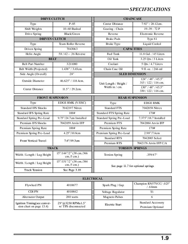05 Polaris 800 Rmk 151 Snowmobile Service Repair Manual