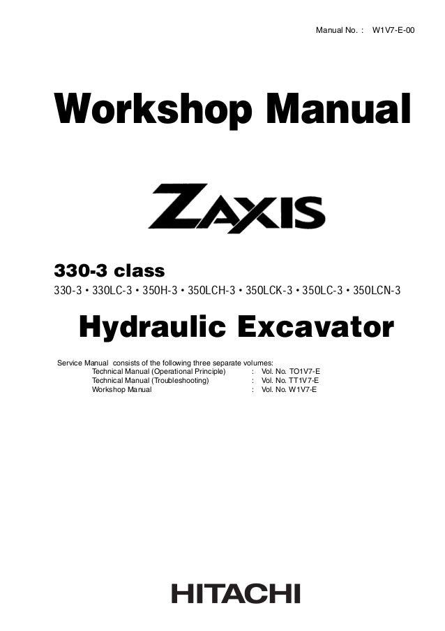 hitachi zaxis 330lc 3 excavator service repair manual