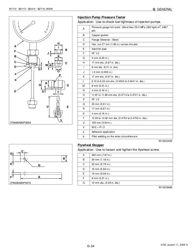 KUBOTA B2110D TRACTOR Service Repair Manual