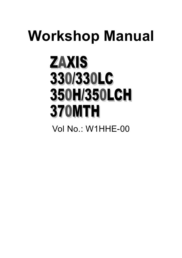 Hitachi Excavator Repair Manual Hitachi Excavator Repair Manual