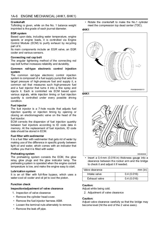 HITACHI 6HK1 ENGINE Service Repair Manual