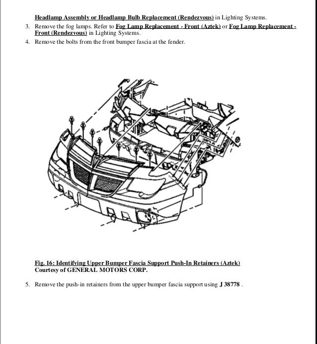 2002 PONTIAC AZTEK Service Repair Manual