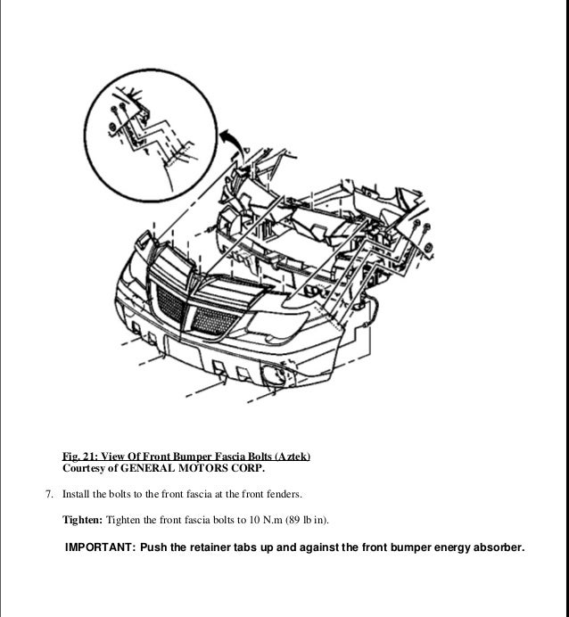 2002 PONTIAC AZTEK Service Repair Manual