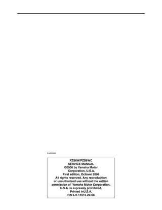 2009 Yamaha FZ6 Service Repair Manual | PDF