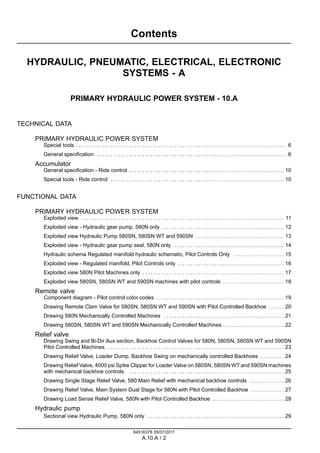 Contents
HYDRAULIC, PNEUMATIC, ELECTRICAL, ELECTRONIC
SYSTEMS - A
PRIMARY HYDRAULIC POWER SYSTEM - 10.A
TECHNICAL DATA
PRI...