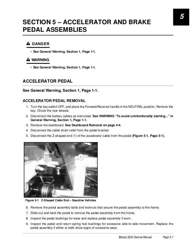BOBCAT 2200 UTILITY VEHICLE Service Repair Manual SN：235211001-G to 2…