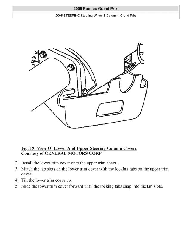 2005 PONTIAC GRAND PRIX Service Repair Manual