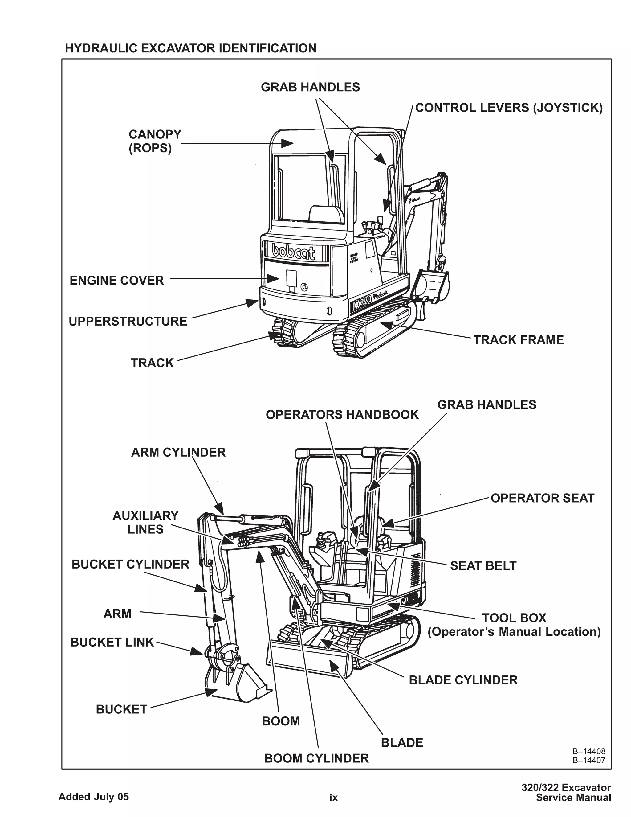 Manuel De Réparation Bobcat E63 Compact Excavator - Neuf, Référence 6990613, 737 Pages