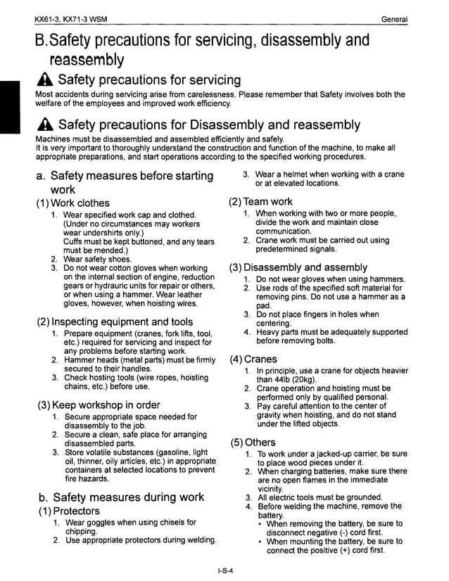 Kubota Kx71 3 Service Manual