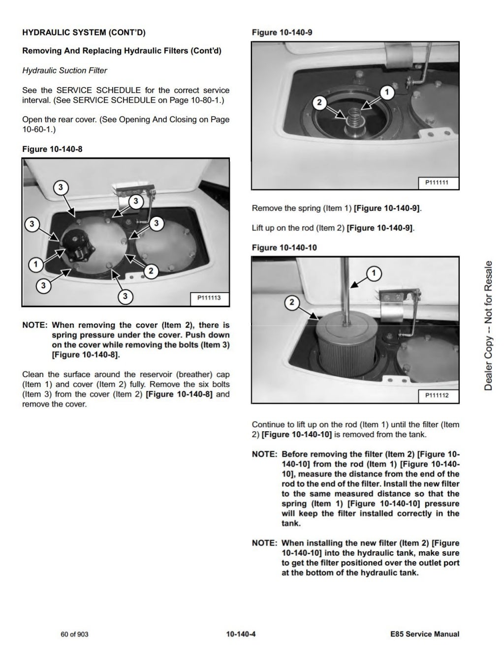 BOBCAT E85 EXCAVATOR Service Repair Manual SN：B34S11001 and Above