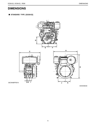 Standard E2 Engine KUBOTA OC60-E2 (-X) DIESEL ENGINE Service Repair Manual | PDF