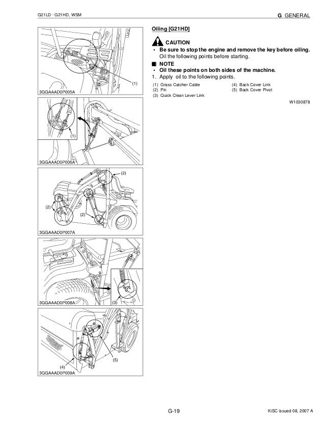 KUBOTA G21HD TRACTOR MOWER Service Repair Manual