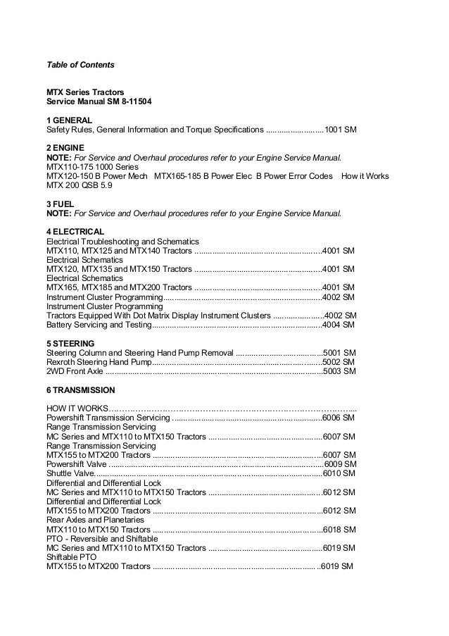 McCormick MTX110 Tractor Service Repair Manual mc wiring symbols 