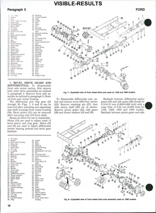 Ford 1510 Tractor Service Repair Manual