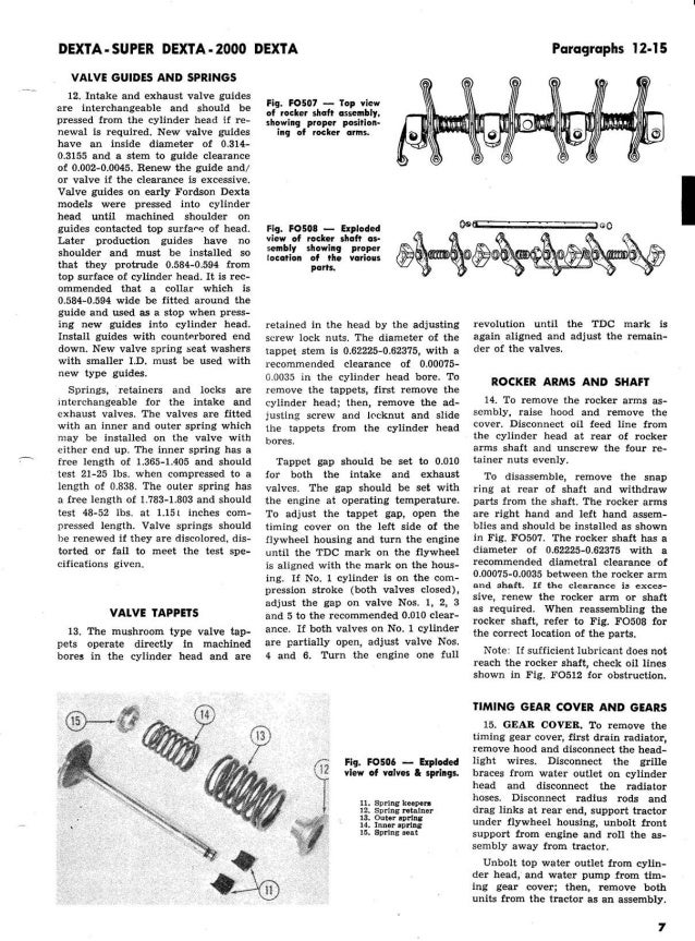 Ford Fordson Dexta Tractor Service Repair Manual