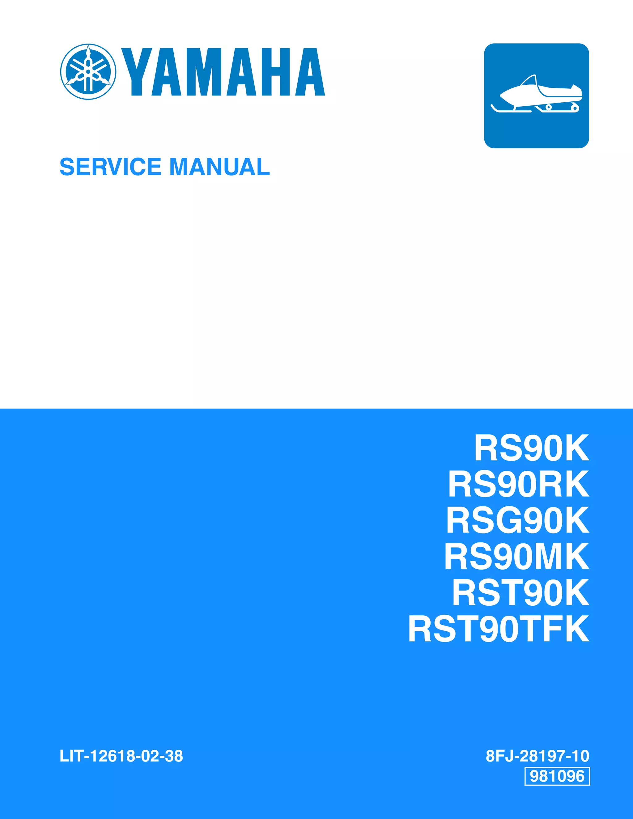 2009 Yamaha RS Venture RST900YS SNOWMOBILE Service Repair Manual | PDF