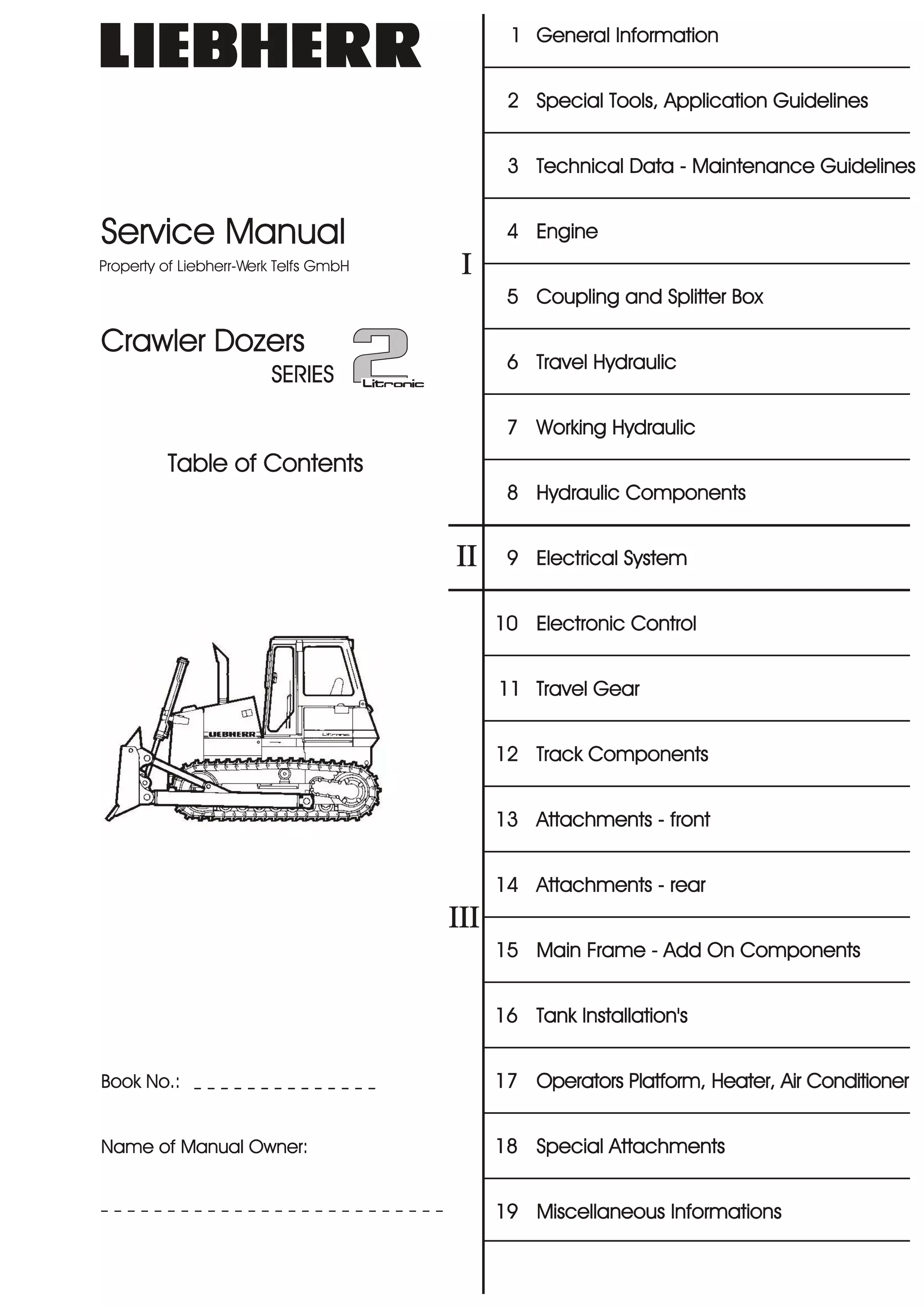 LIEBHERR PR732B SERIES 2 LITRONIC CRAWLER DOZER Service Repair