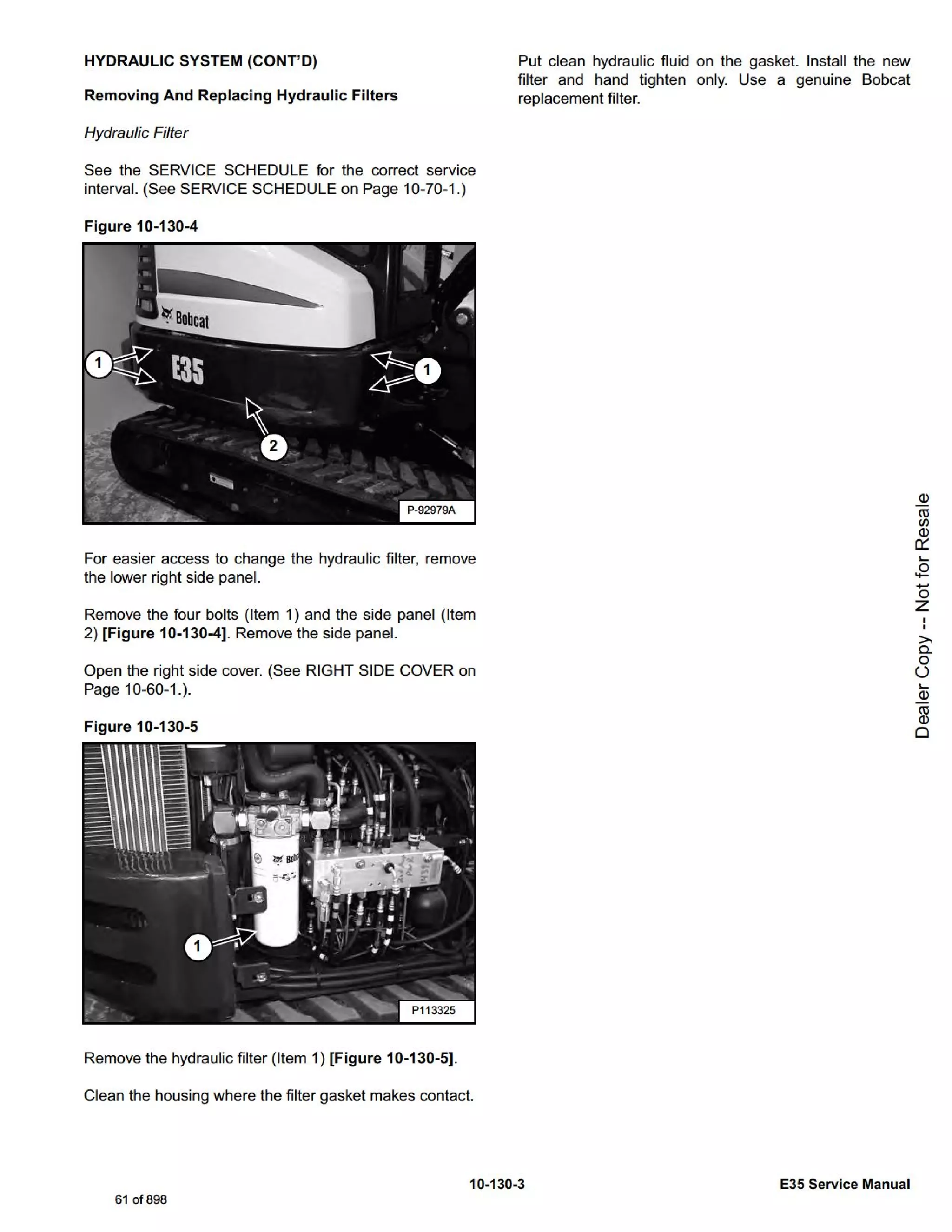BOBCAT E35 COMPACT EXCAVATOR Service Repair Manual SN：AR1K11001 AND ...