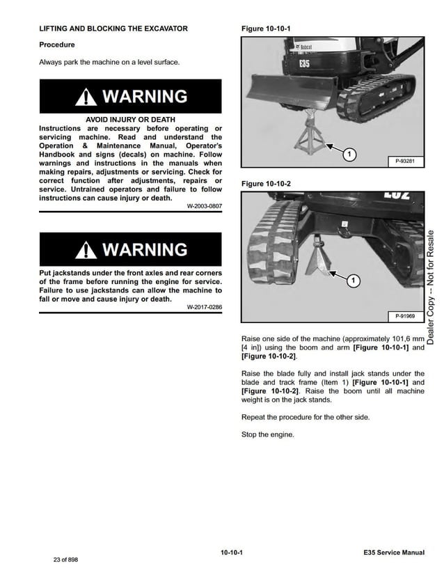 BOBCAT E35 COMPACT EXCAVATOR Service Repair Manual SN：AR1K11001 AND Above