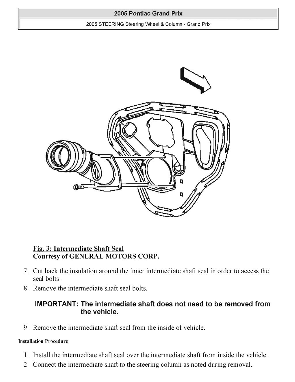 2006 PONTIAC GRAND PRIX Service Repair Manual