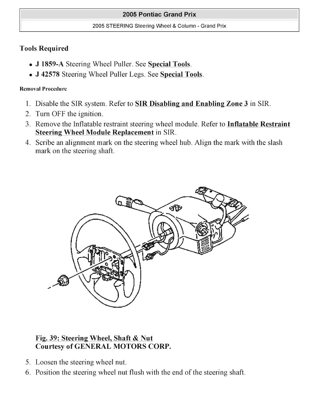 2006 PONTIAC GRAND PRIX Service Repair Manual