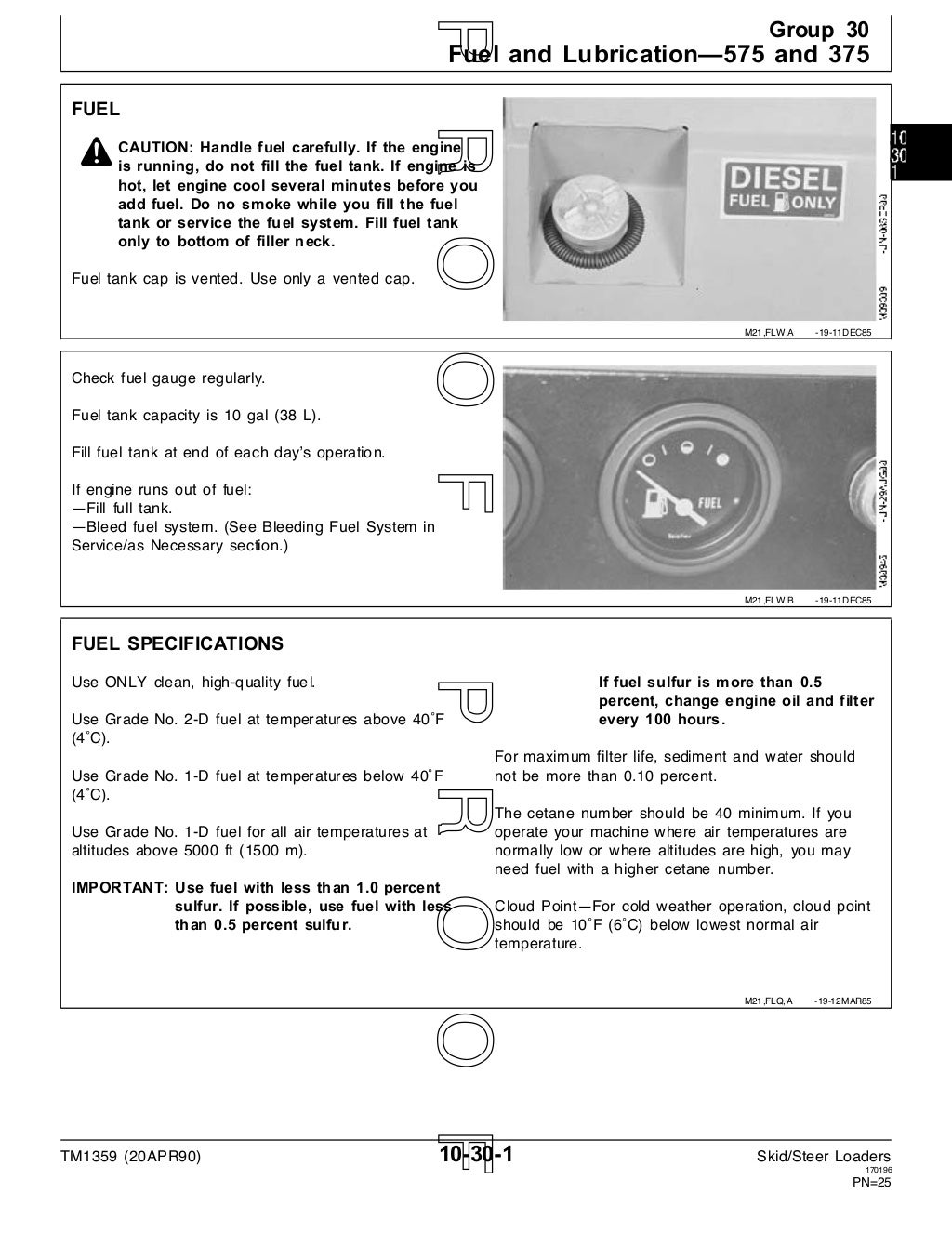 JOHN DEERE 575 SKID STEER LOADER Service Repair Manual