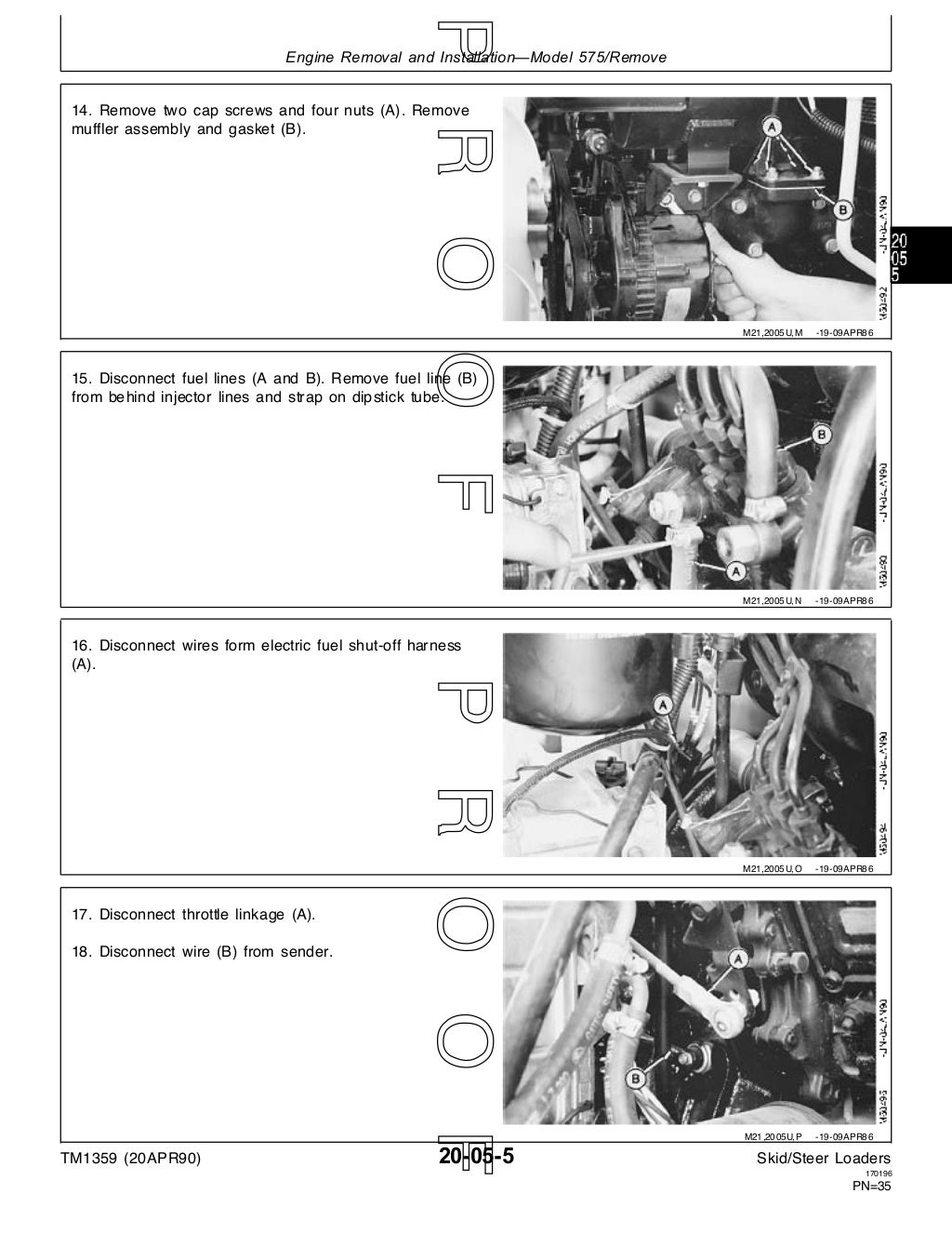 JOHN DEERE 575 SKID STEER LOADER Service Repair Manual