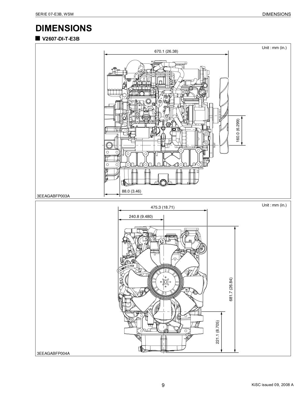 KUBOTA V3307DITE3B DIESEL ENGINE Service Repair Manual