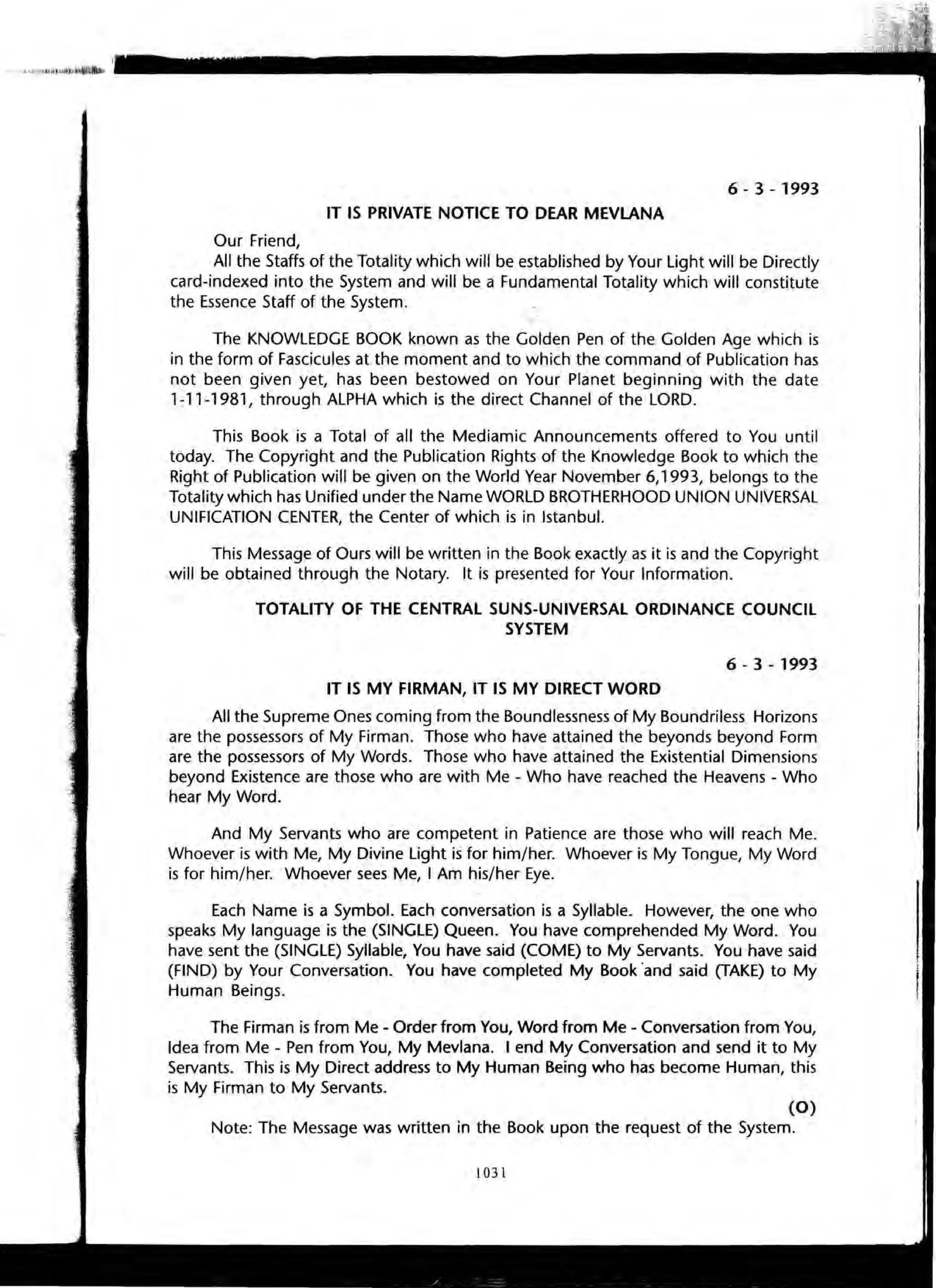 The Knowledge Book (Bilgi Kitabi)