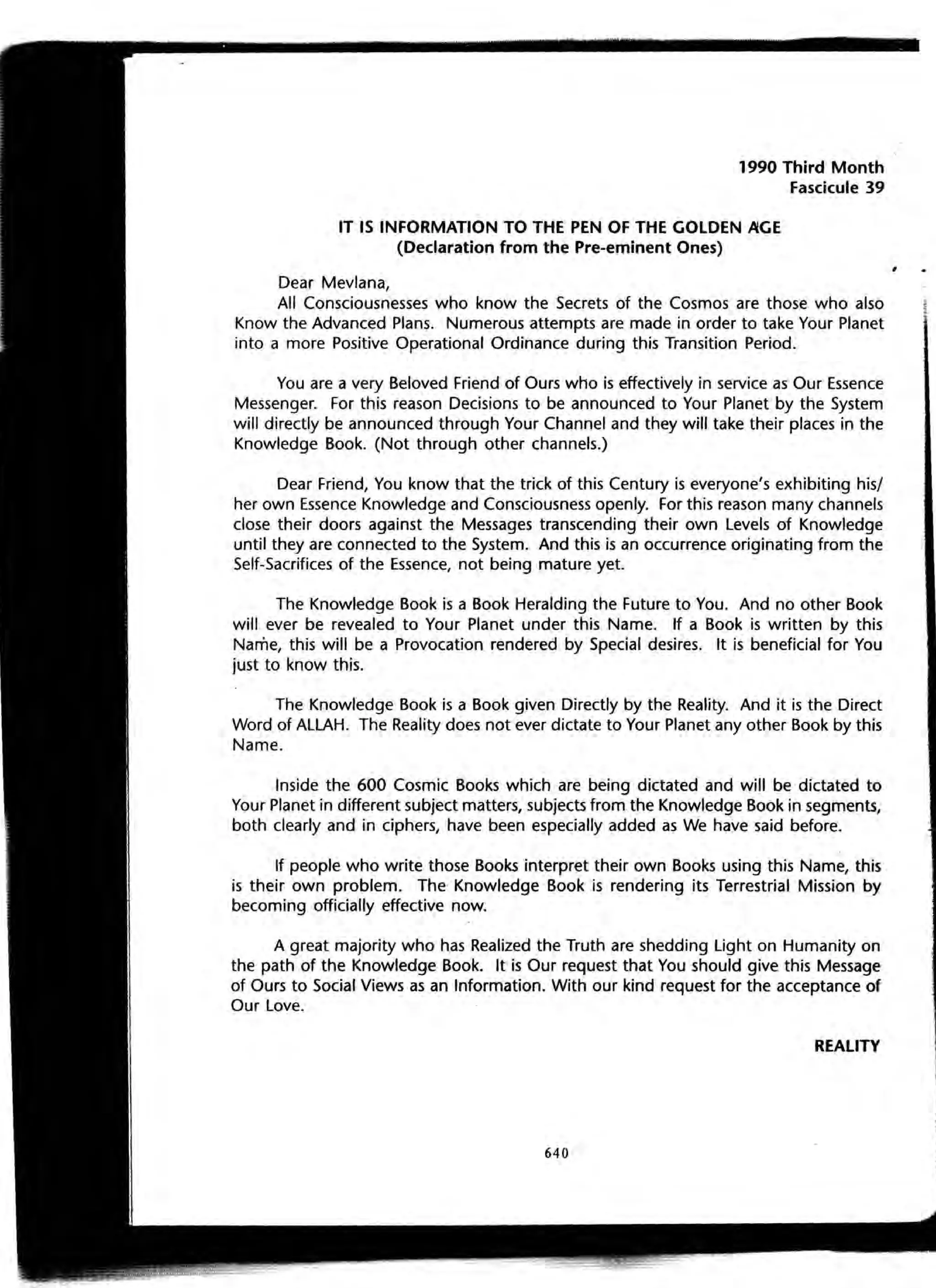 The Knowledge Book (Bilgi Kitabi)