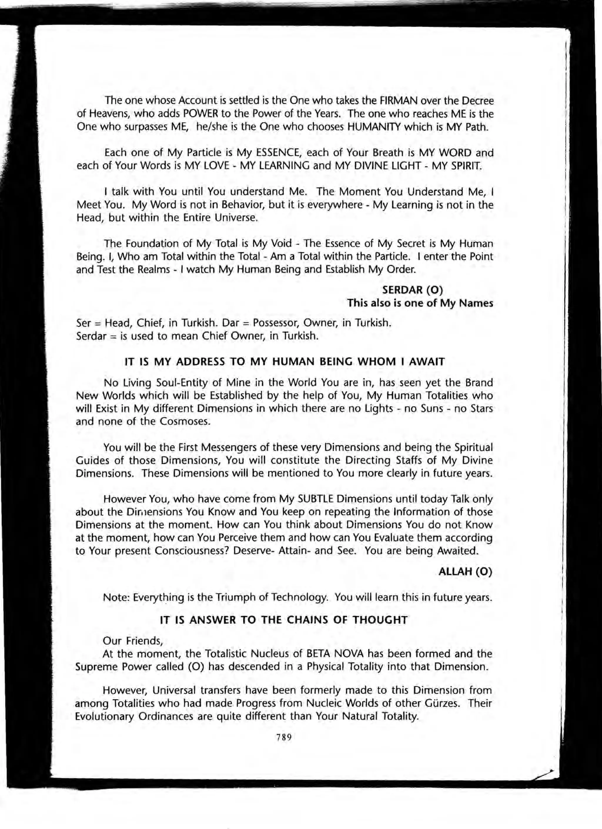 The Knowledge Book (Bilgi Kitabi)