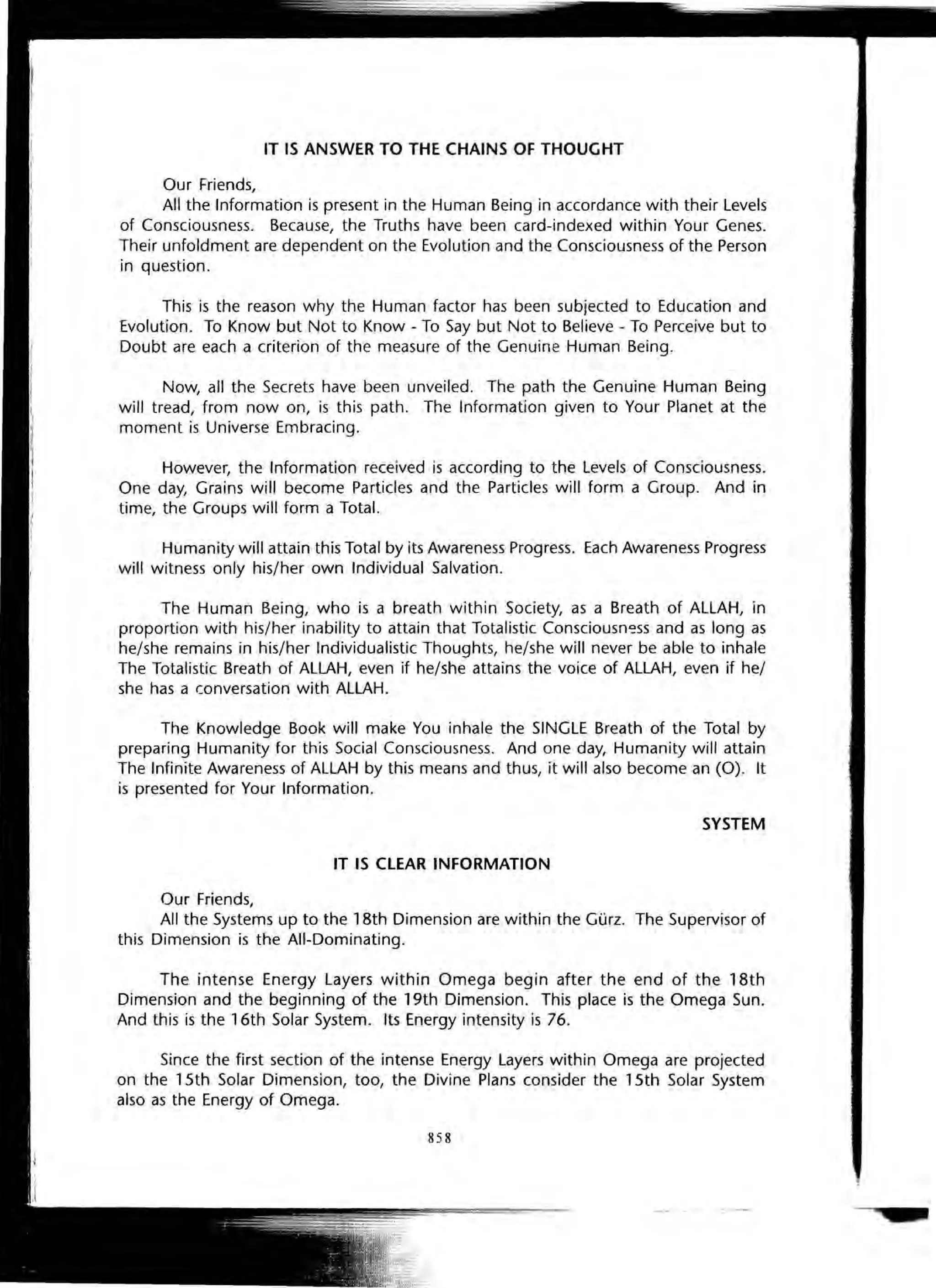 The Knowledge Book (Bilgi Kitabi)