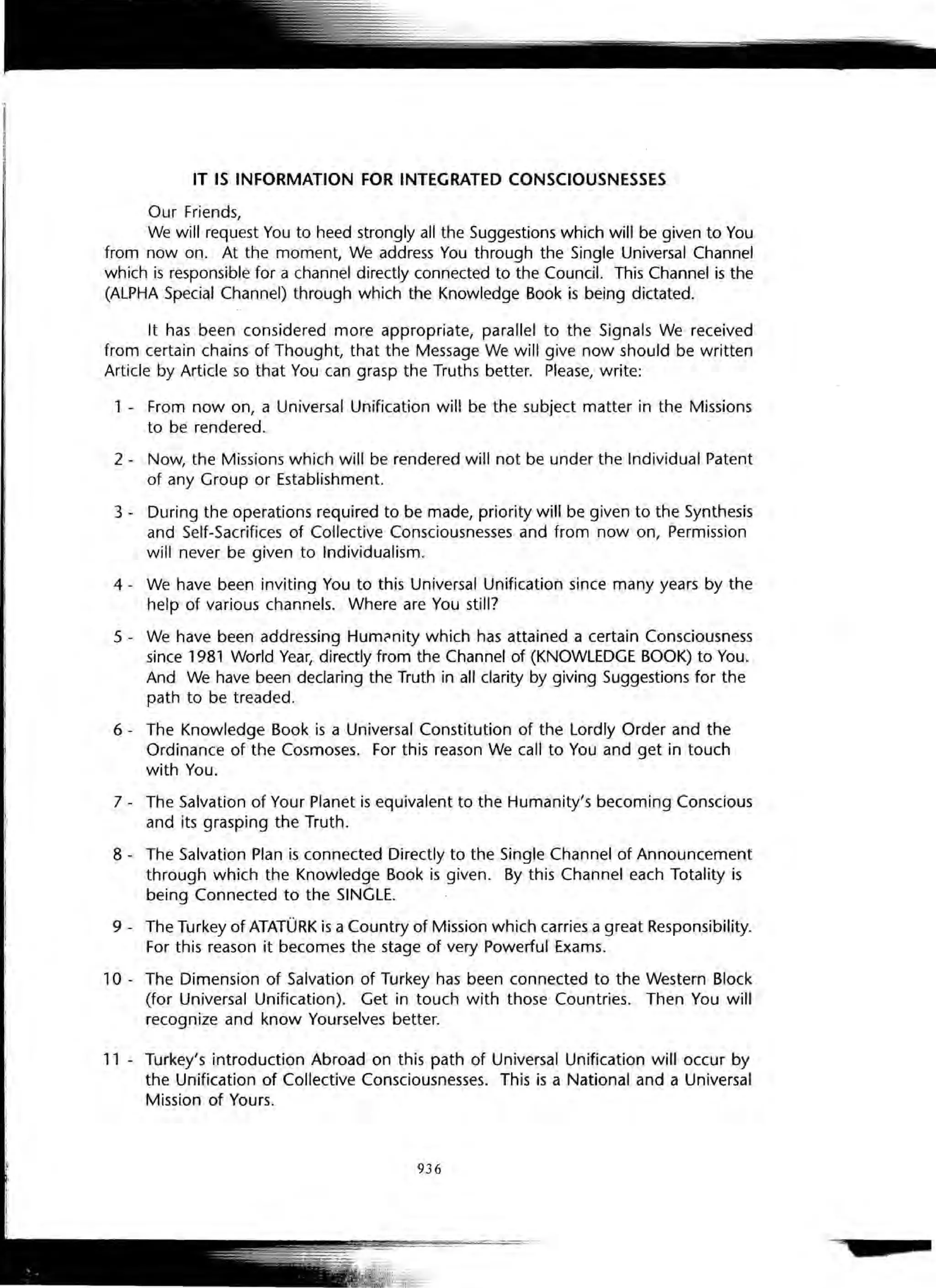 The Knowledge Book (Bilgi Kitabi)