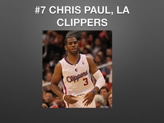 #7 CHRIS PAUL, LA
CLIPPERS
 