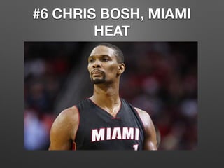 #6 CHRIS BOSH, MIAMI
HEAT
 