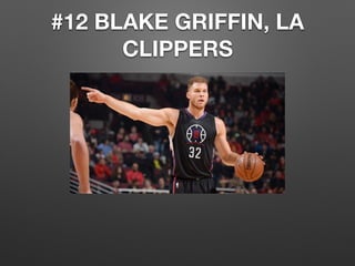 #12 BLAKE GRIFFIN, LA
CLIPPERS
 