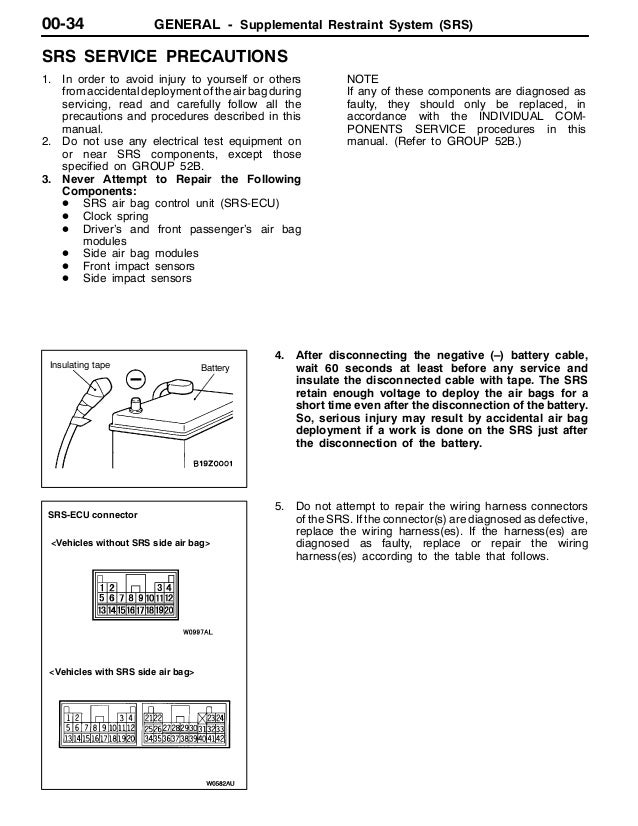 2001 MITSUBISHI MONTERO PAJERO Service Repair Manual