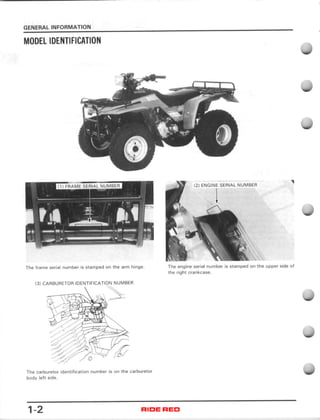 1987 HONDA TRX 125 SERVICE MANUAL PDF visual data 4