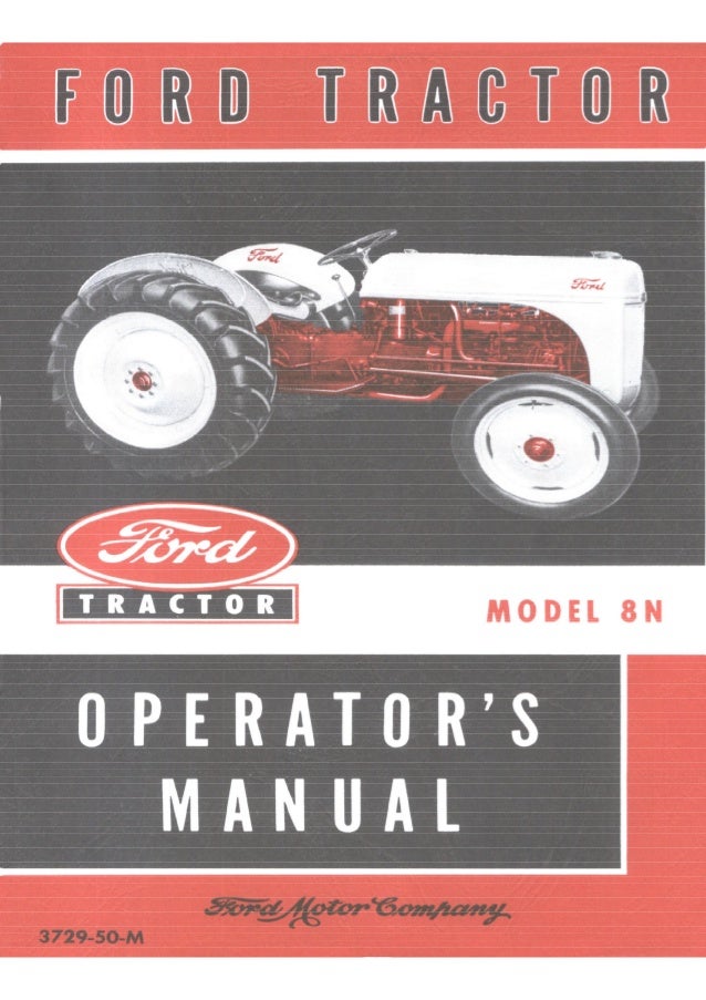 1950 Ford 8n Tractor Operator Manual