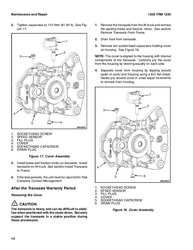 YALE G807 ERP15VT LIFT TRUCK EUROPE Service Repair Manual