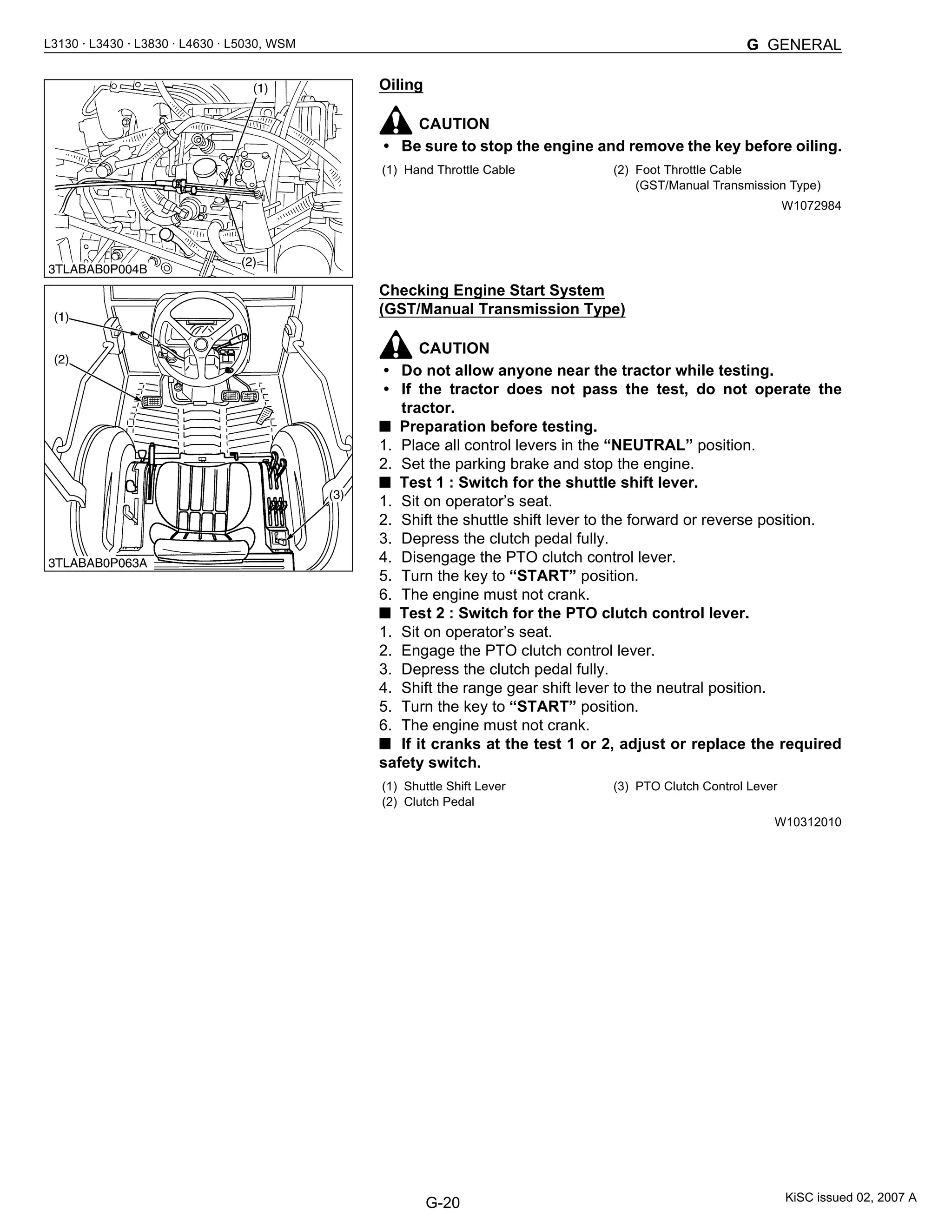 KUBOTA L5030 TRACTOR Service Repair Manual | PDF