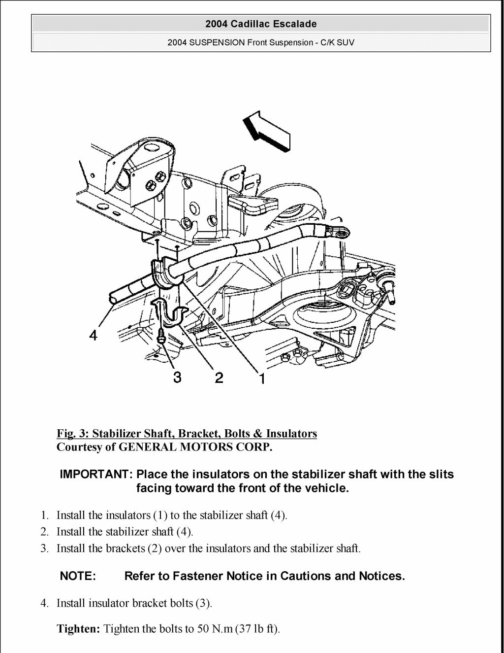 2003 Cadillac Escalade Service Repair Manual