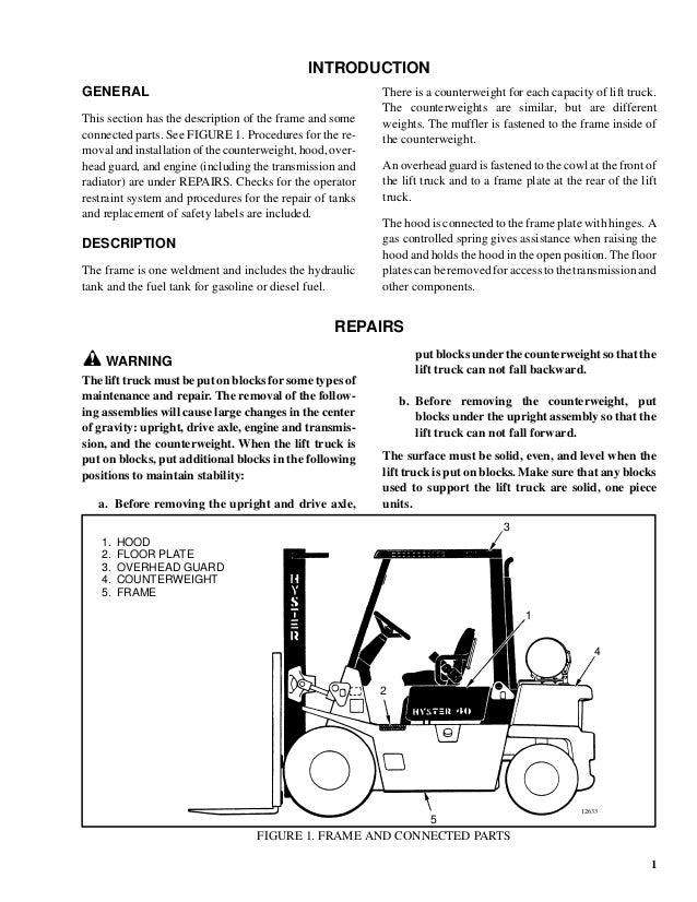 Hyster C177 (H2.00XL Europe) Forklift Service Repair Manual