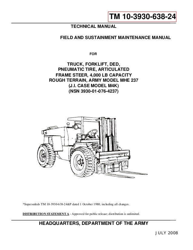 Case M4k Forklift Truck Service Repair Manual