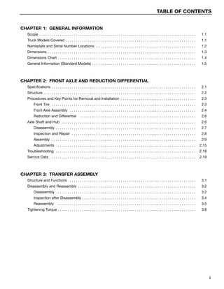 i
TABLE OF CONTENTS
CHAPTER 1: GENERAL INFORMATION
Scope . . . . . . . . . . . . . . . . . . . . . . . . . . . . . . . . ....