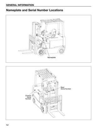 Caterpillar Cat EC55N Forklift Lift Trucks Service Repair Manual SN:A2EC5-60200 and up